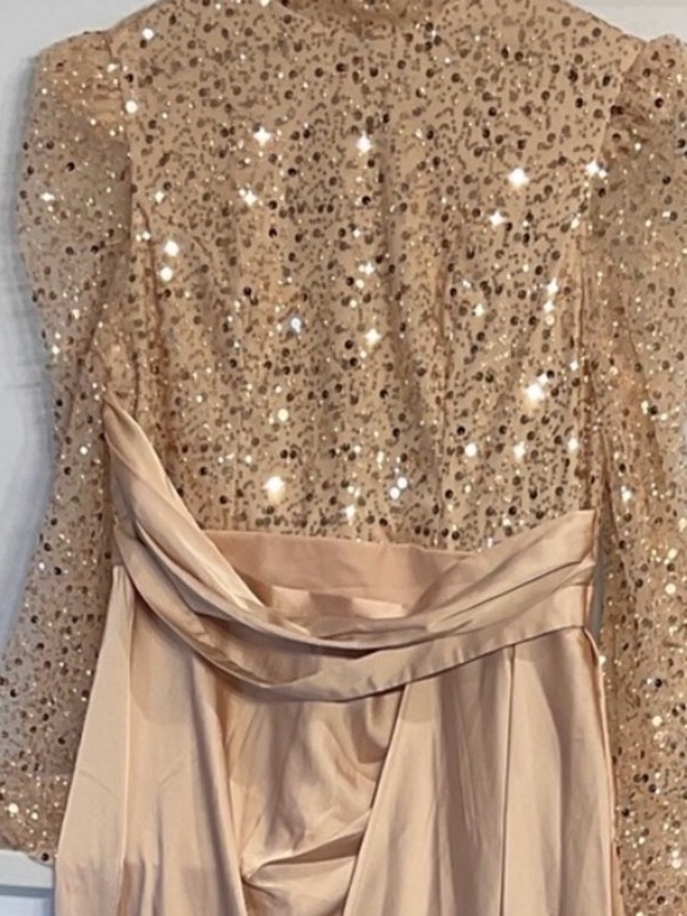 Faeriesty Beautiful Sequin Silk-like Wedding Bridesmaid Dress XL Final Sale
